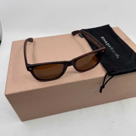 SHADY RAYS Classic Timber Amber Wood Polarized Sunglasses - Picture 2 of 11